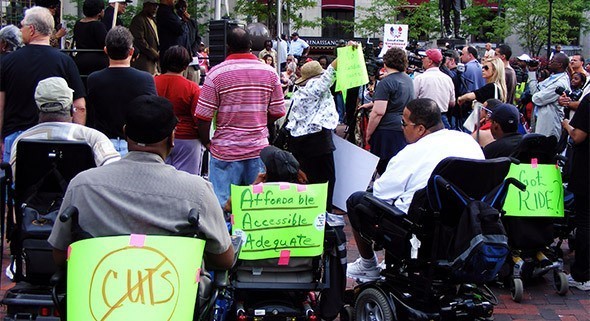 Photo of an advocacy rally.