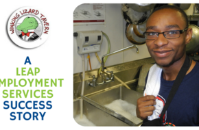 LEAP and Winking Lizard Team Up To Find Te'Chaun a Job