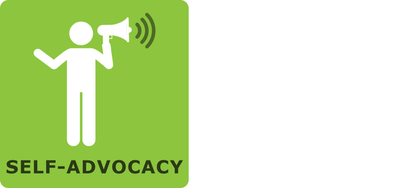 Icon person holding speaker on green background